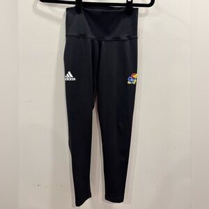 Adidas Black Leggings with KU Jayhawks logo